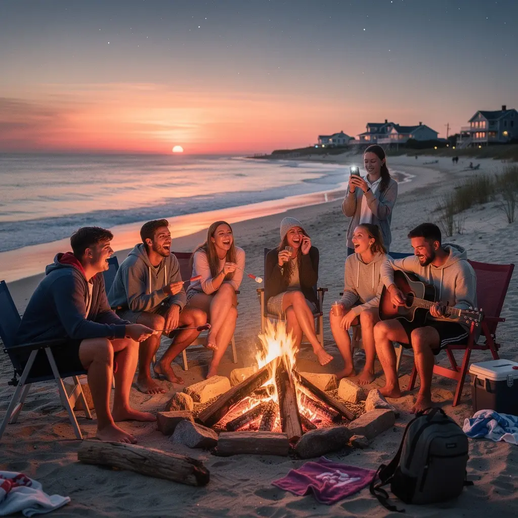 Planujący podróż rodzinny spacer w parku narodowym w USA.
